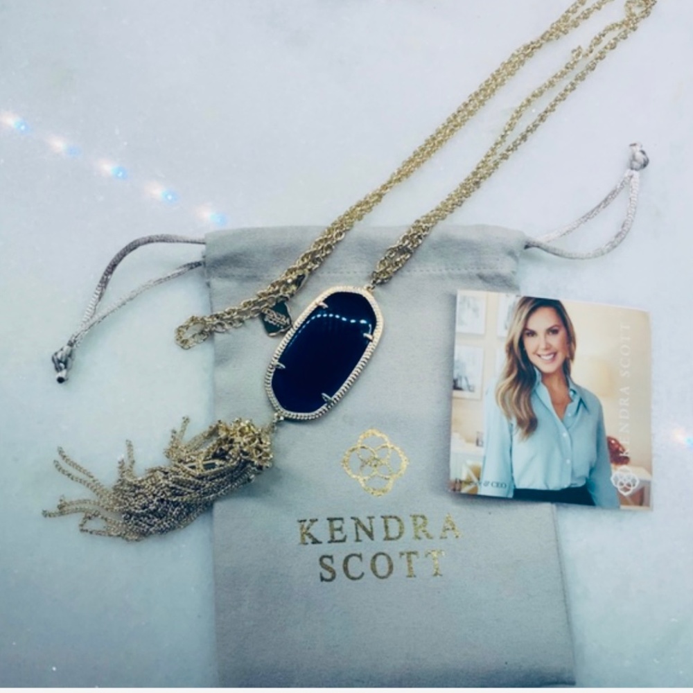Kendra Scott RayneTassel Necklace Cobalt Blue/Gold